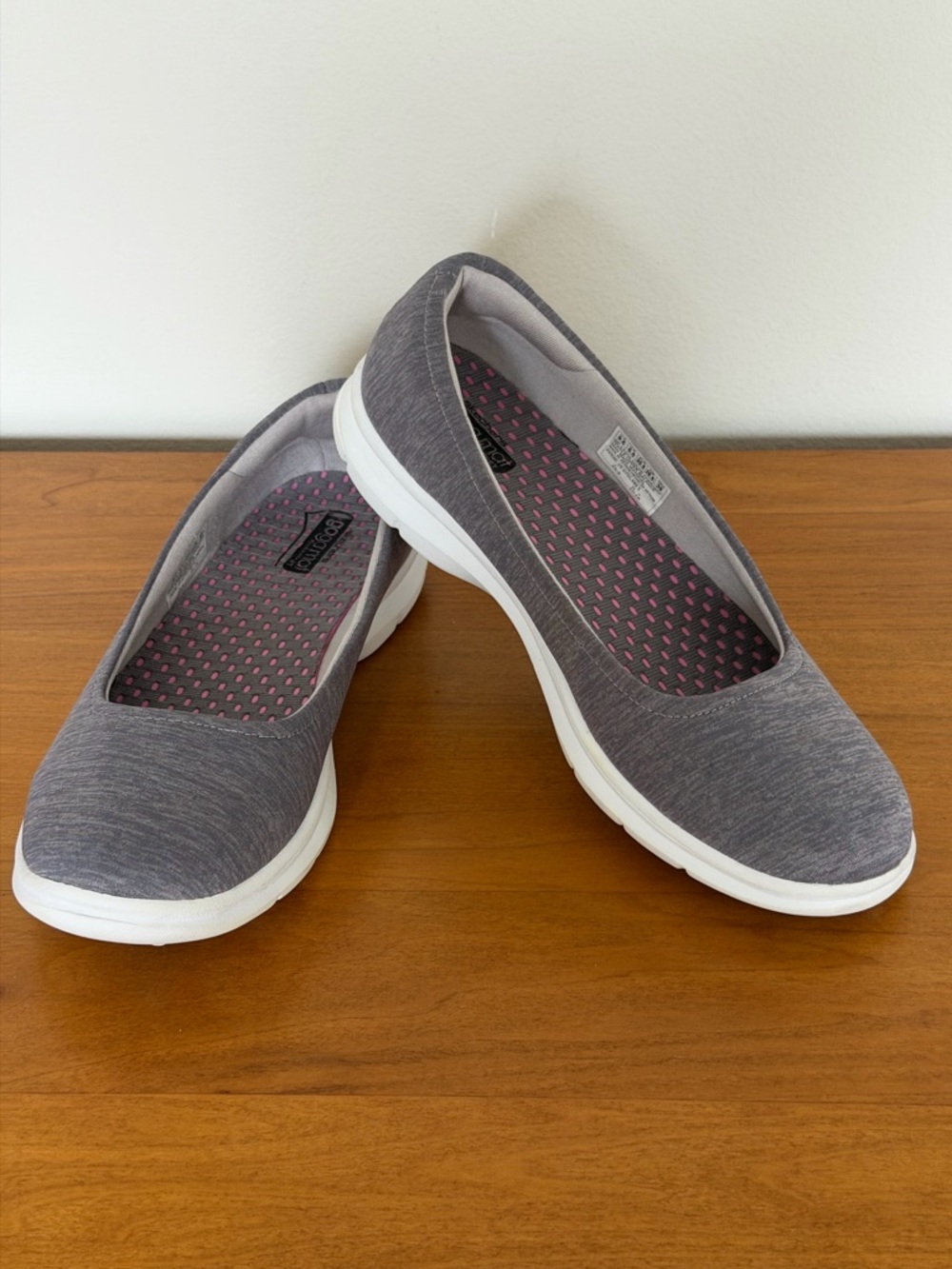 Skechers Go Step Lite Women's Gray Slip-On Flats Shoes - 9,5